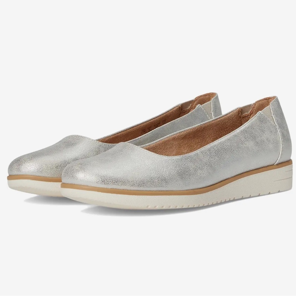 Soul Naturalizer Silver Faux Leather Ballet Flats